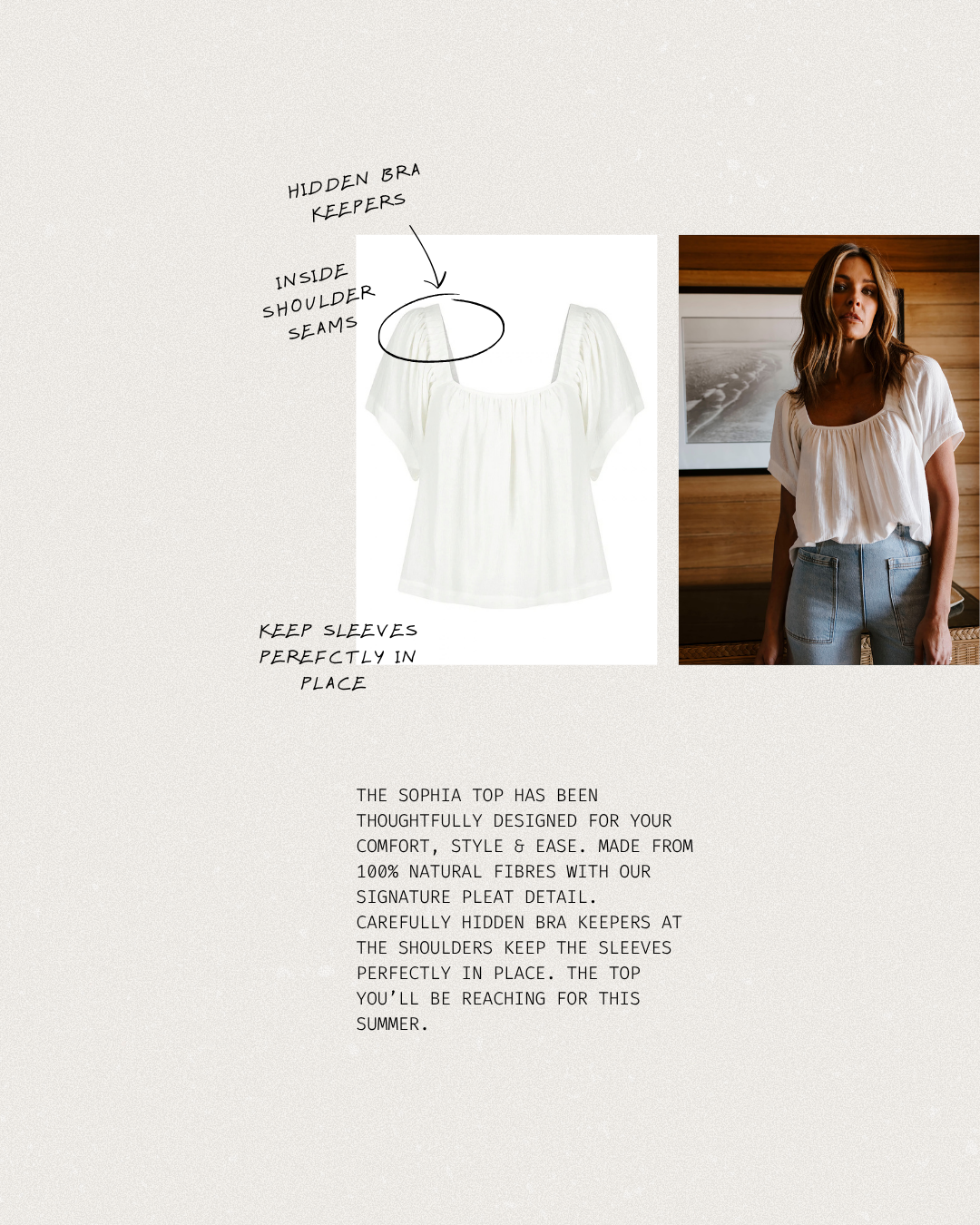 Sophia Pleat Top