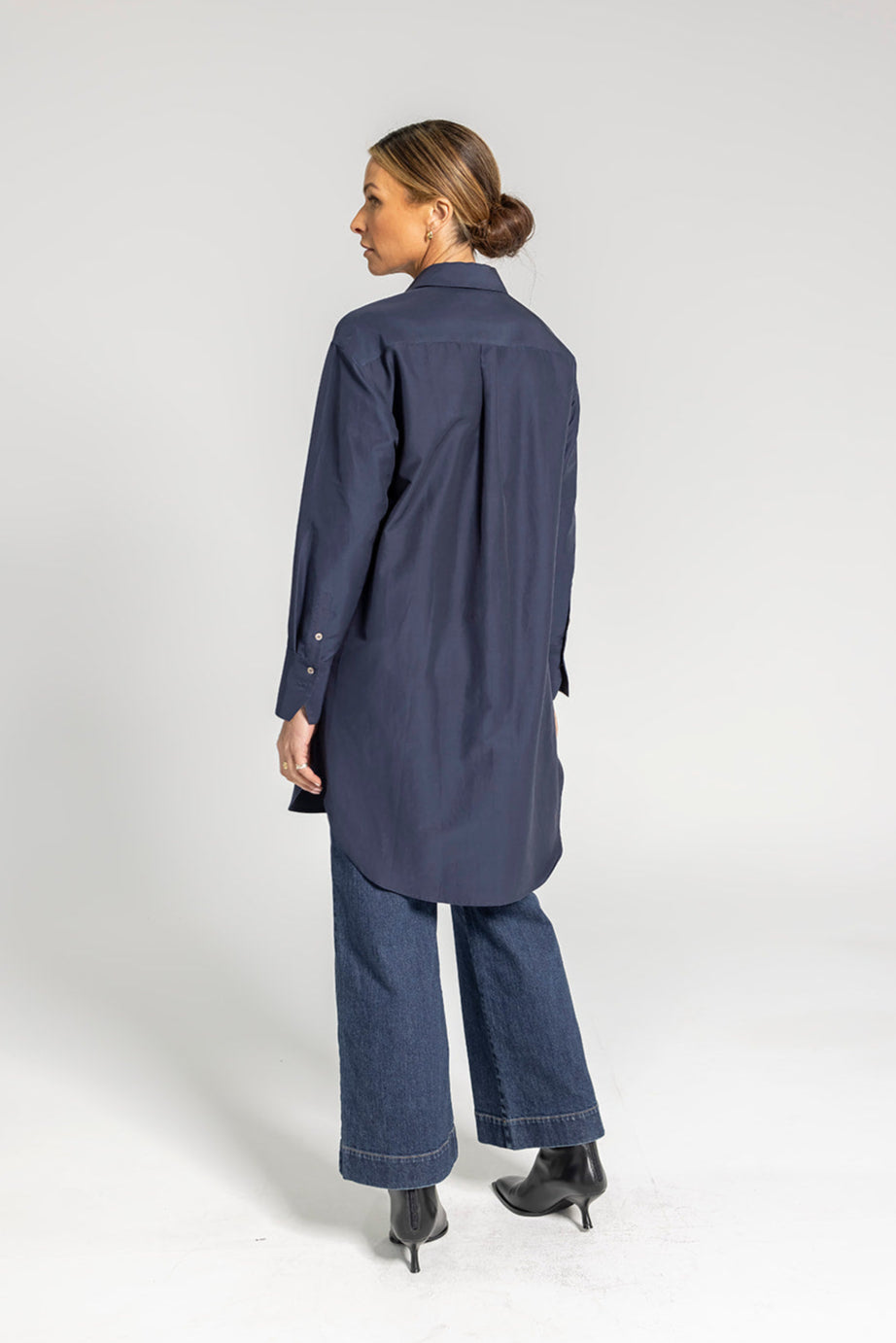 Lara Shirt Dress - Navy