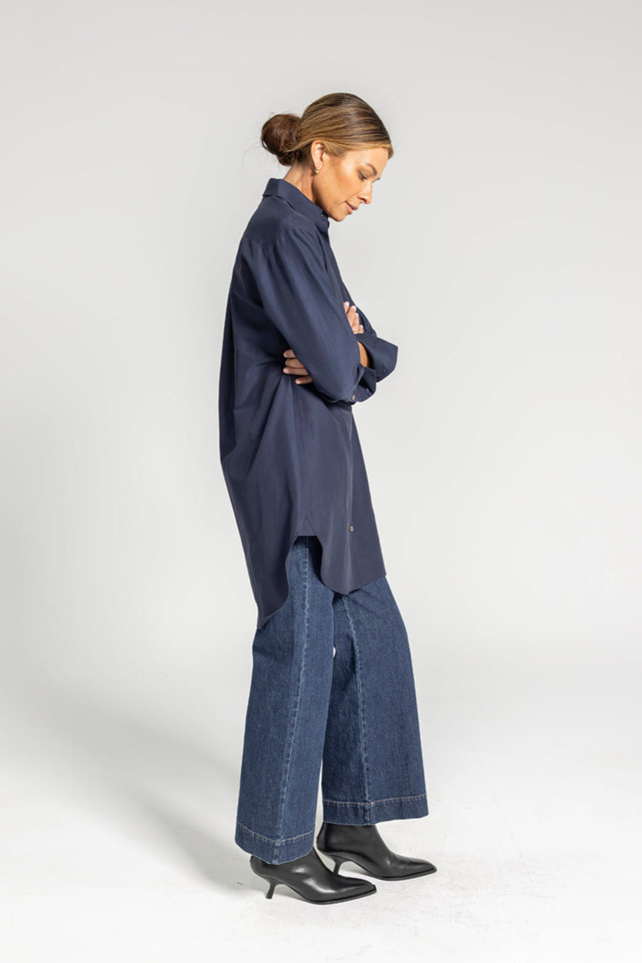 Lara Shirt Dress - Navy