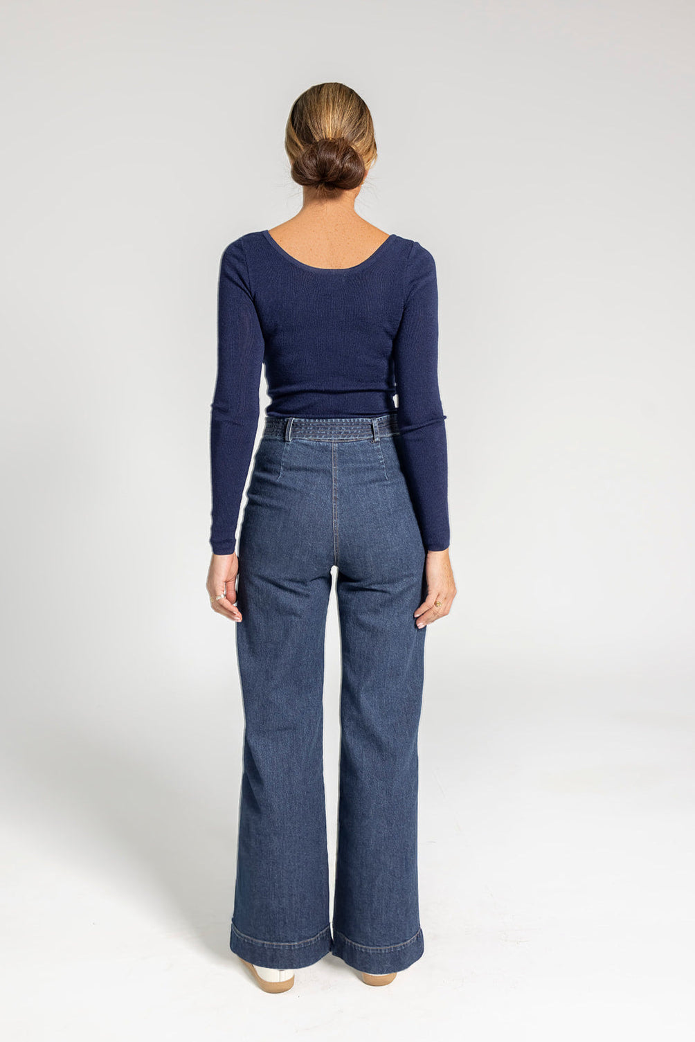 Juliet Scoop Neck Knit - Navy
