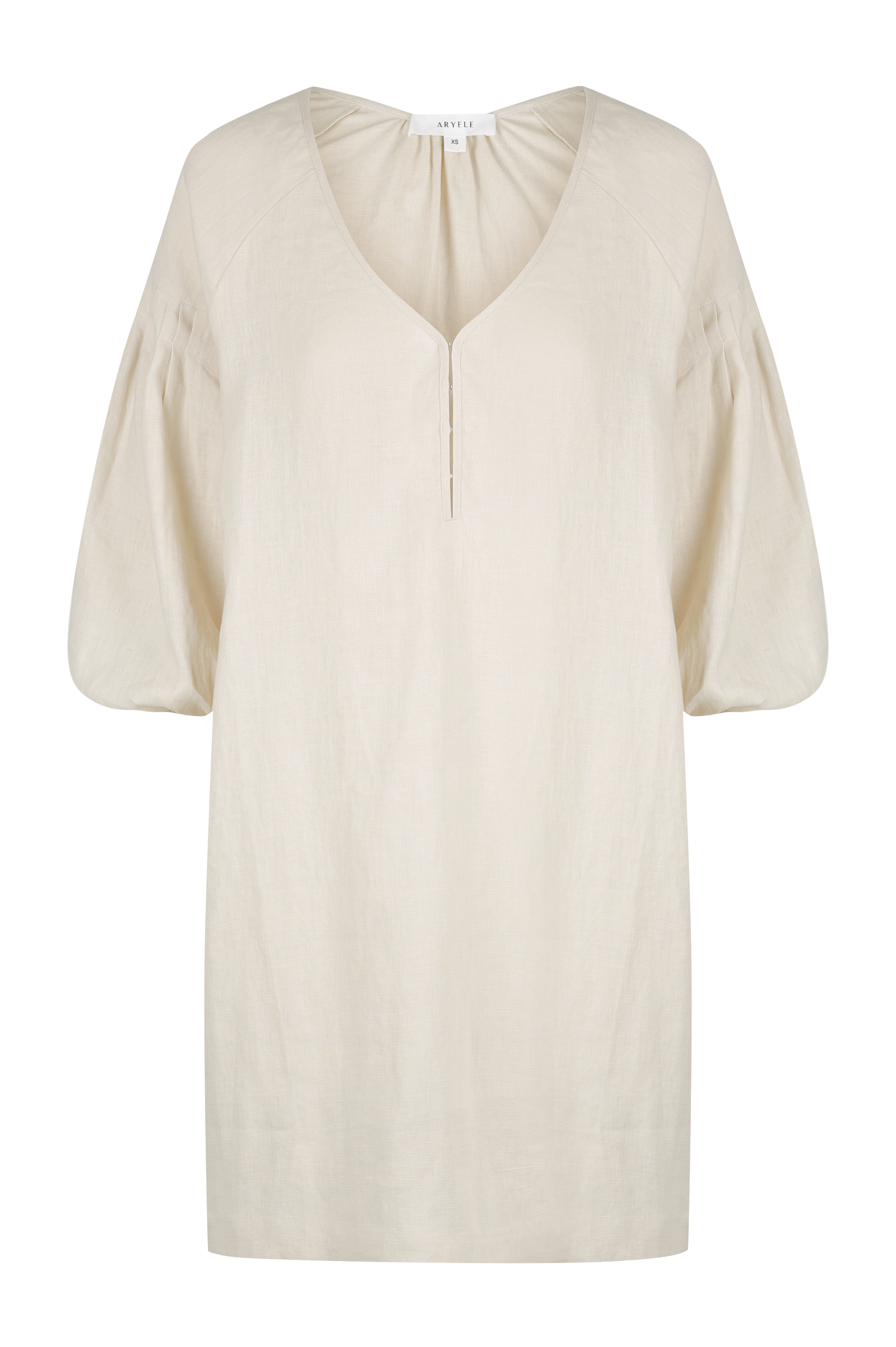 Nina Pleat Sleeve Dress - Putty