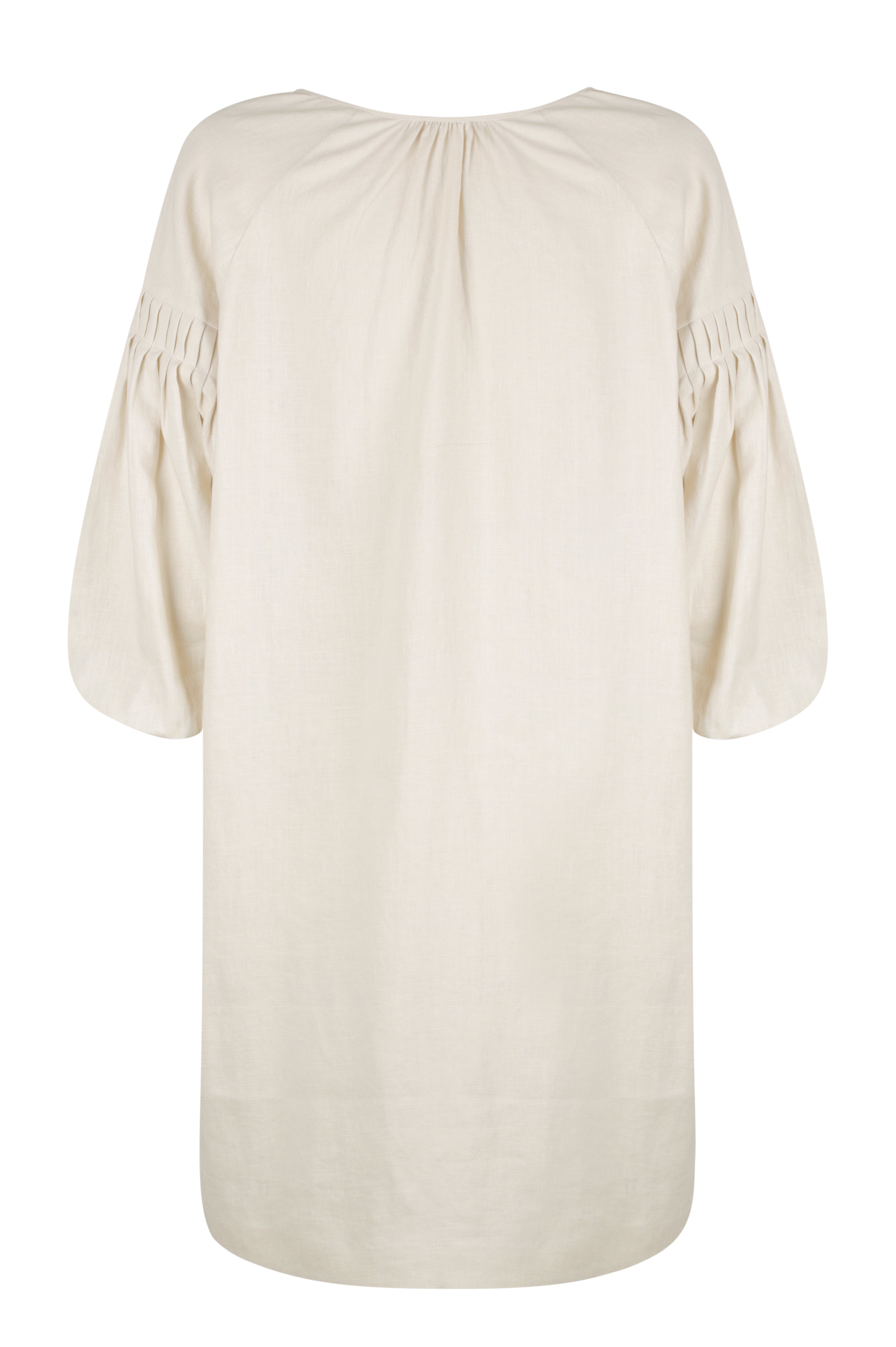 Nina Pleat Sleeve Dress - Putty