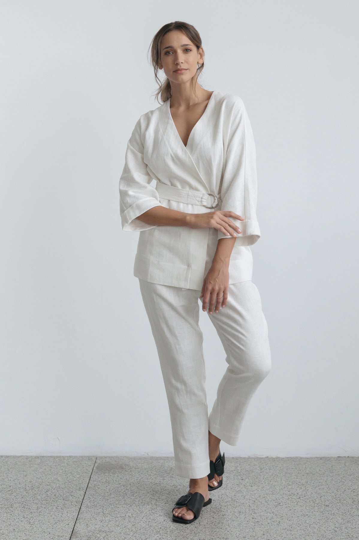 Jada Wrap Jacket- Ivory