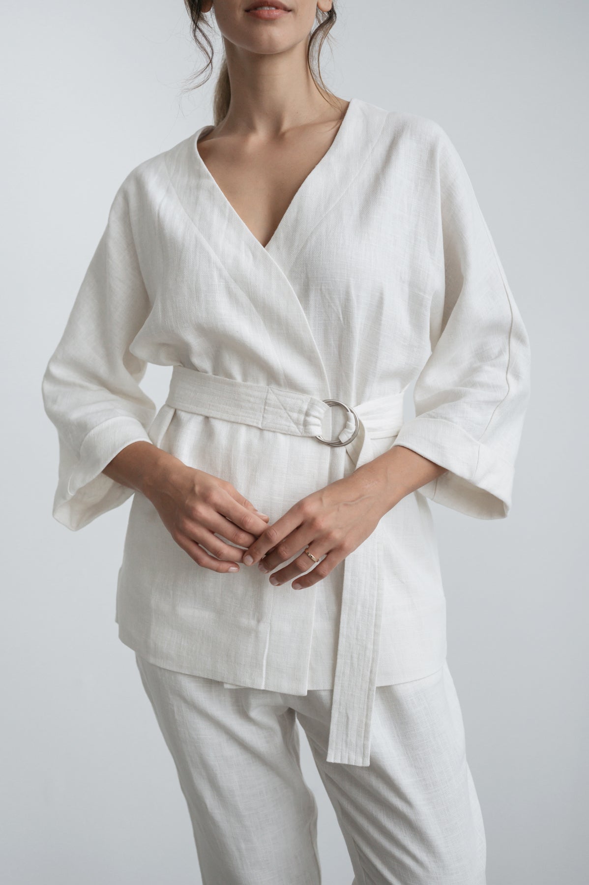 Jada Wrap Jacket- Ivory