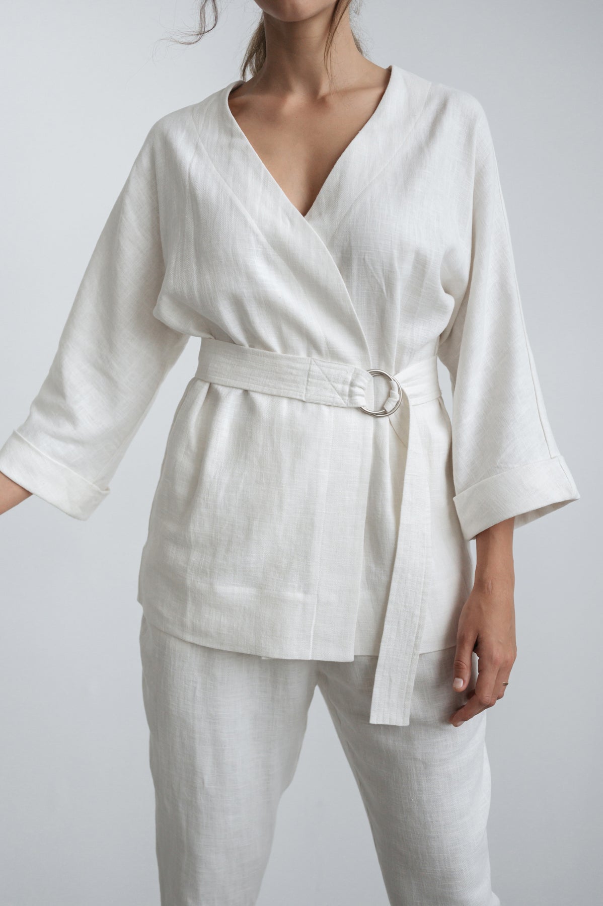 Jada Wrap Jacket- Ivory