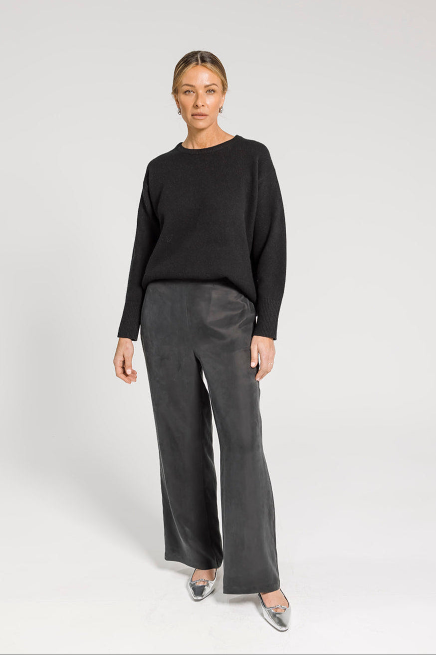 Marloe Crew Neck Jumper - Black