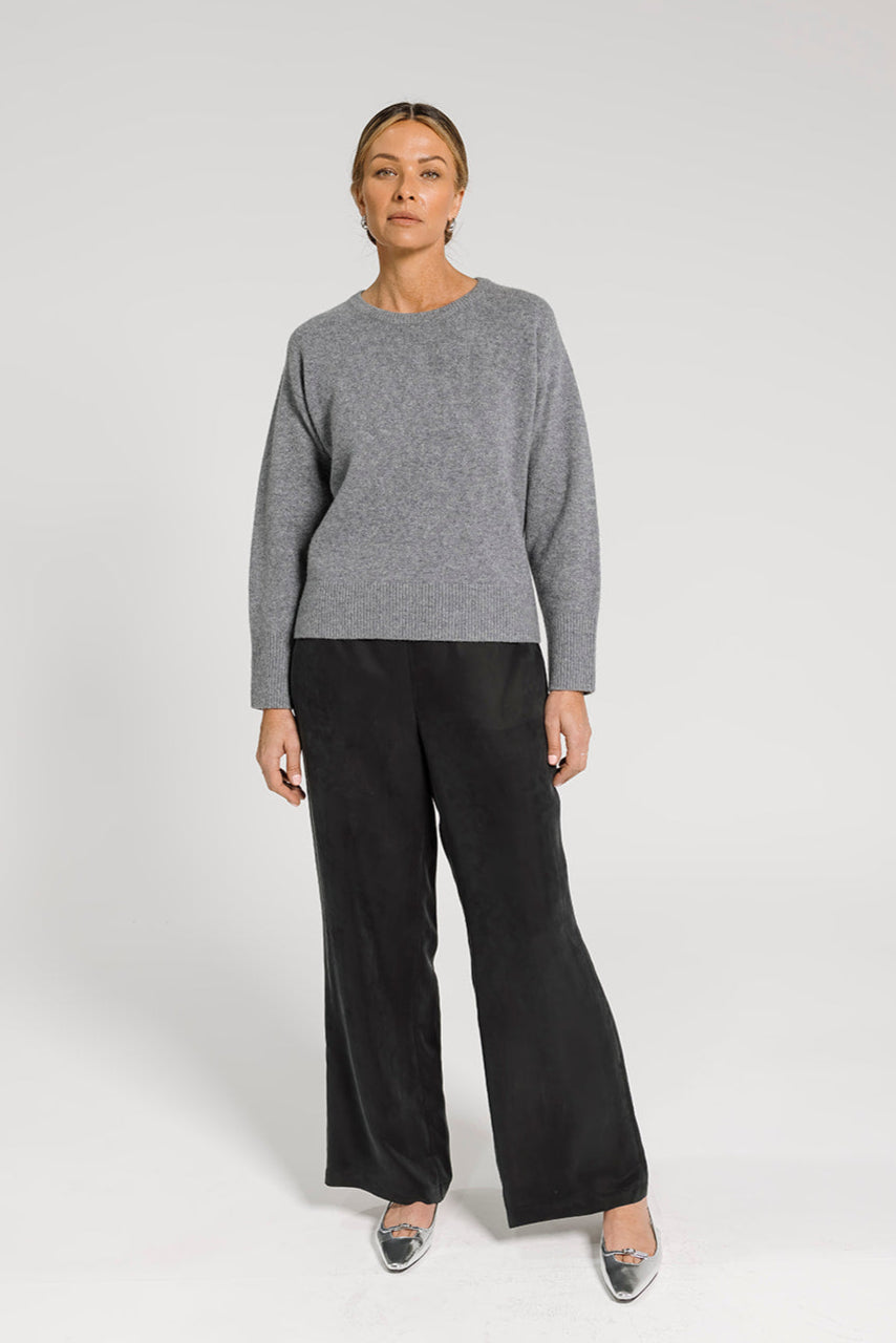 Marloe Crew Neck Jumper - Charcoal