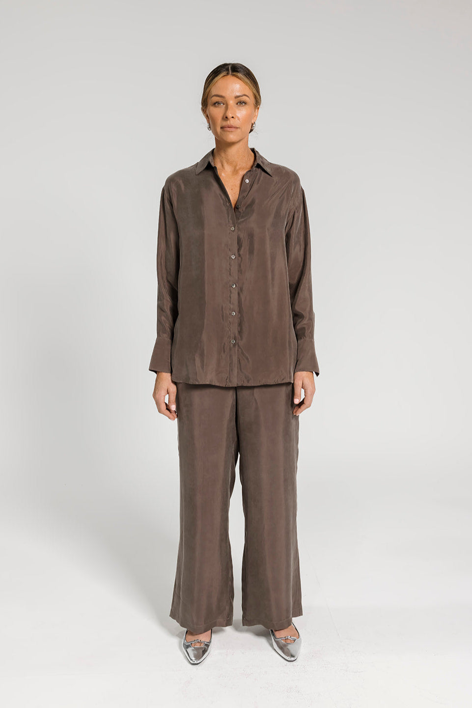 Sia Cupro Pant - Bronze