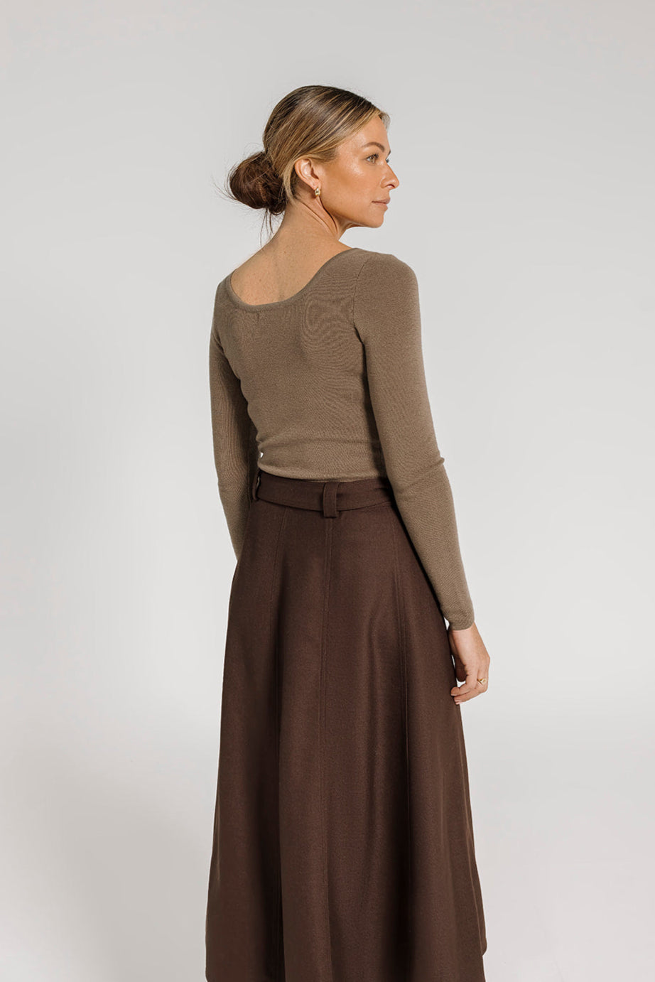 Juliet Scoop Neck Top - Cappuccino
