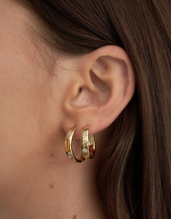 Brie Leon Estella Hoops Gold Earrings.