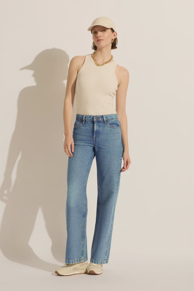 Mimi Mid Wide Leg Jean. Heritage