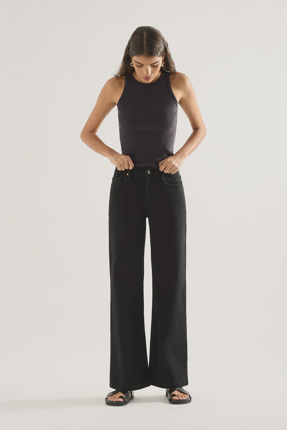 Outland Denim Mia Wide Leg Black