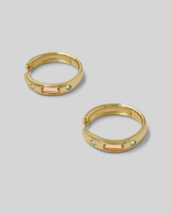 Brie Leon Estella Hoops Gold Earrings.