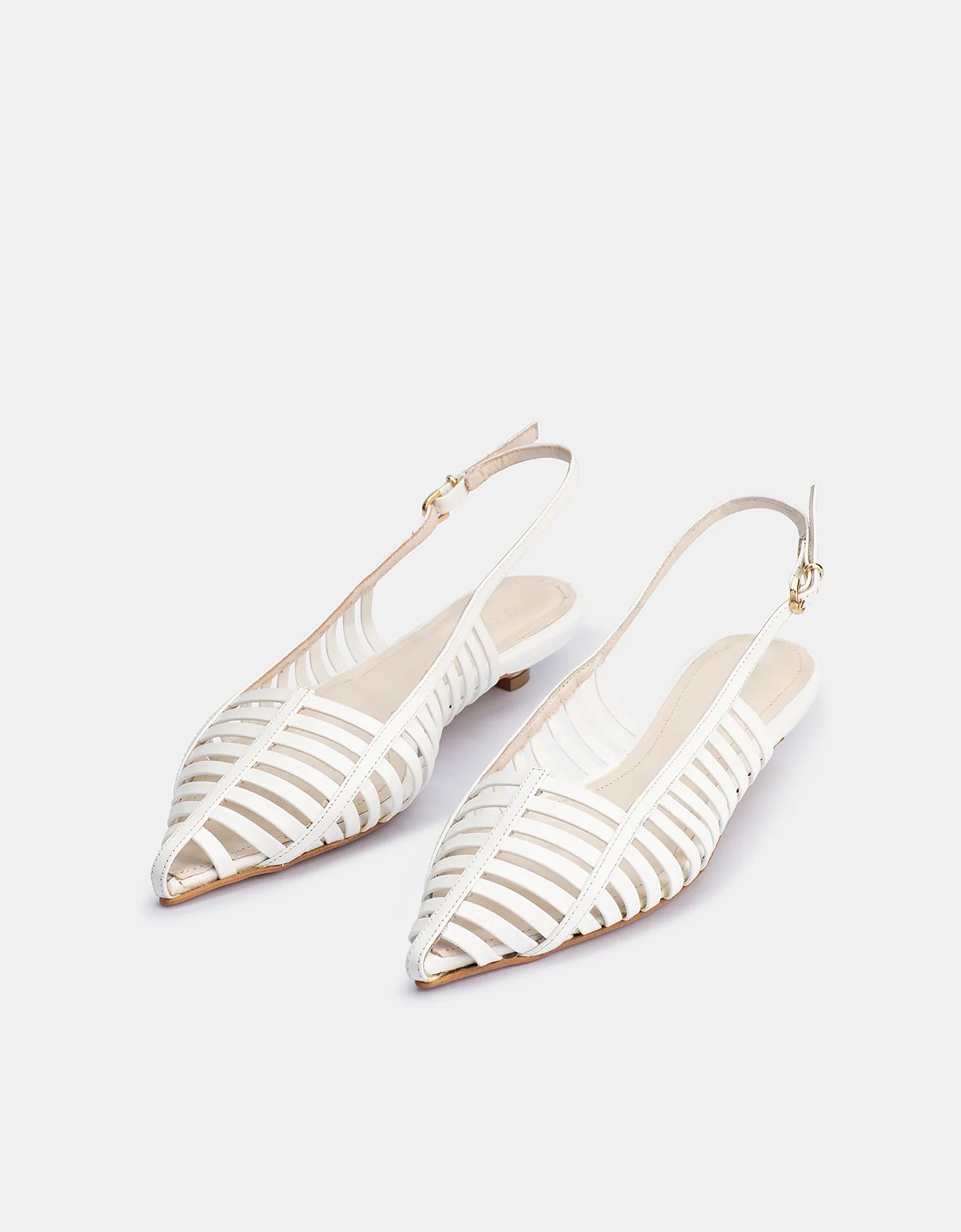 Antonia Sling back - White Abbresevato