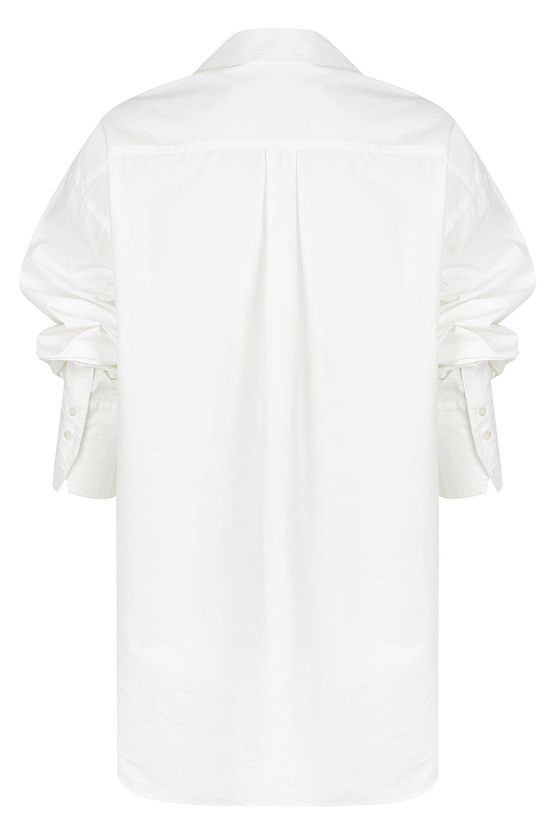 Ella Poplin Shirt - White