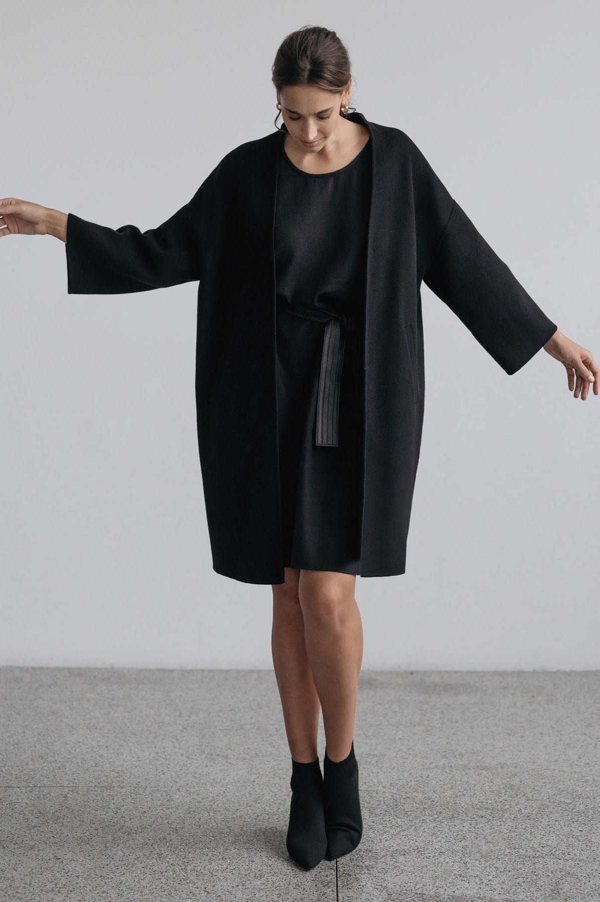 Luda Cocoon Coat - Black