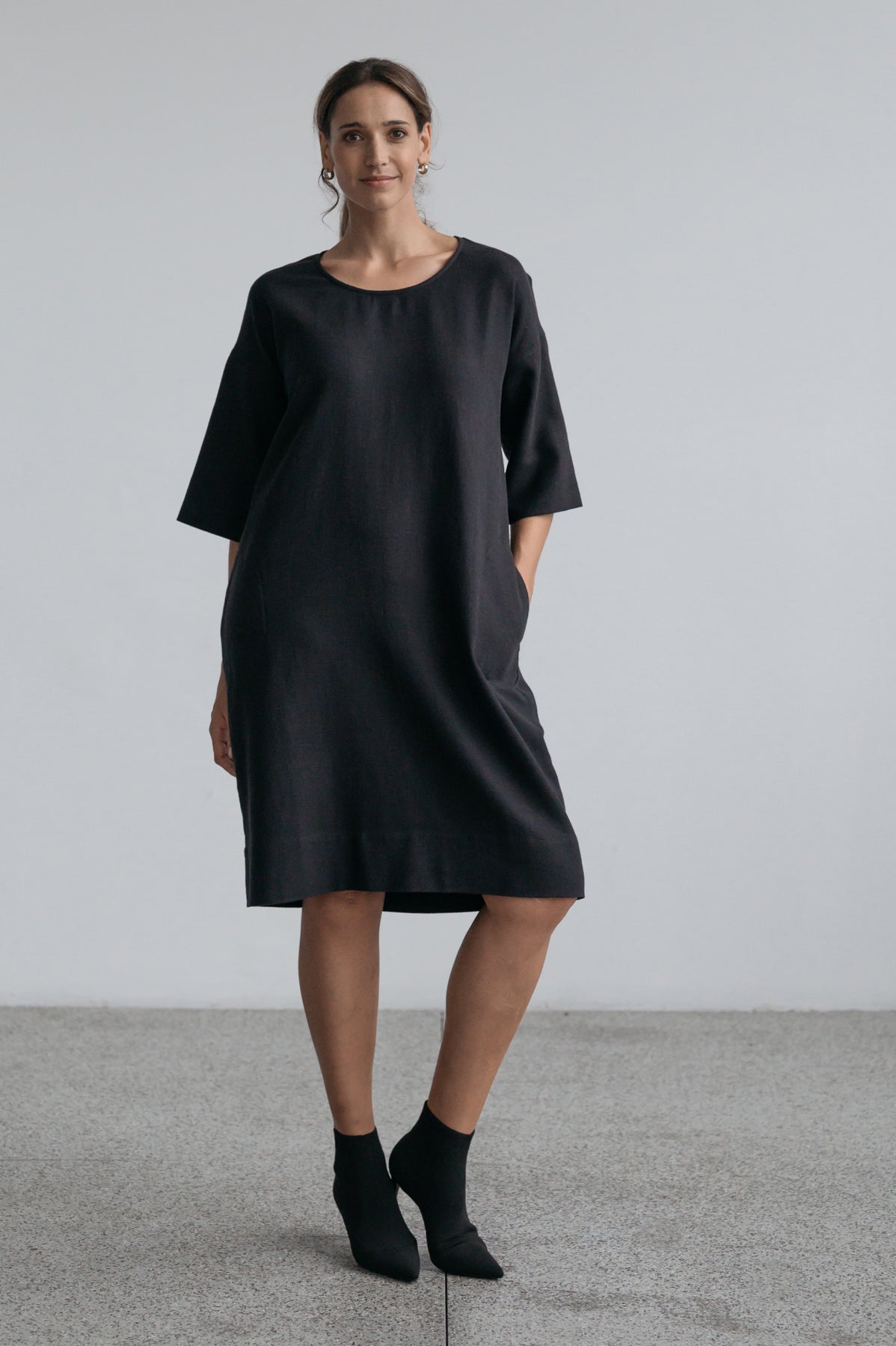 Emma Shift Dress - Black